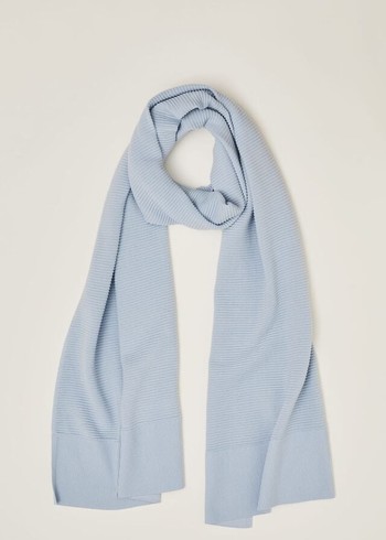 Phase Eight Lorell Ribbed Texture Scarves Blue Australia | KZ3258691